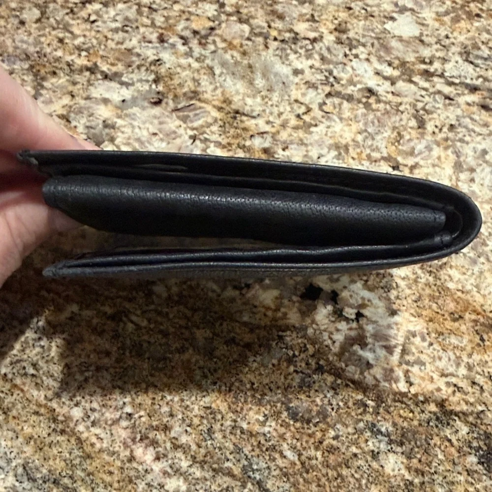 Milled Buffalo Black Leather wallet